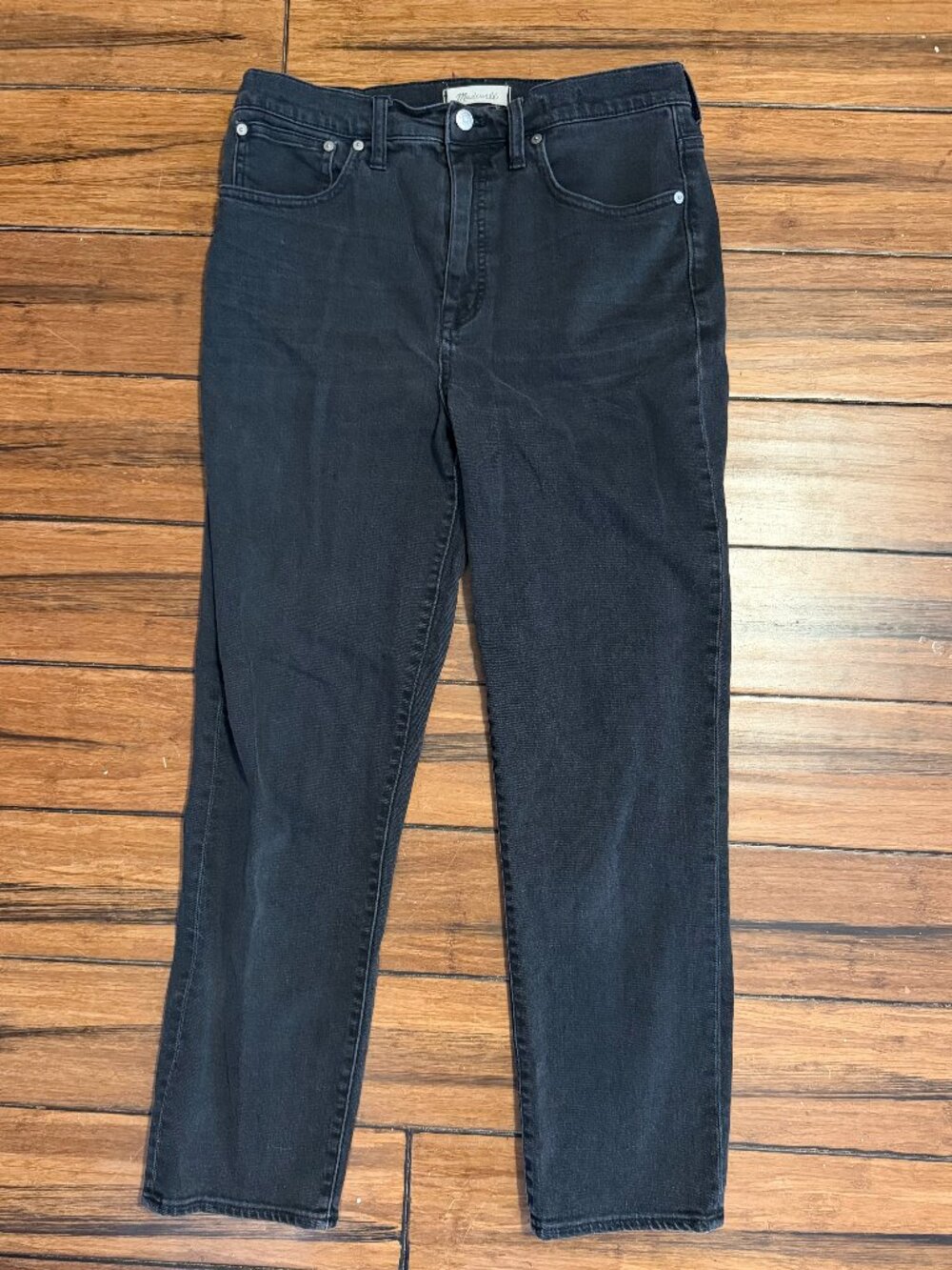 Madewell Classic Straight Jean Black, Size 29T